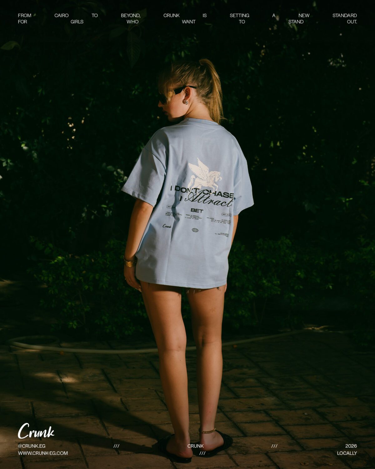 Crunk Box fit tee blue