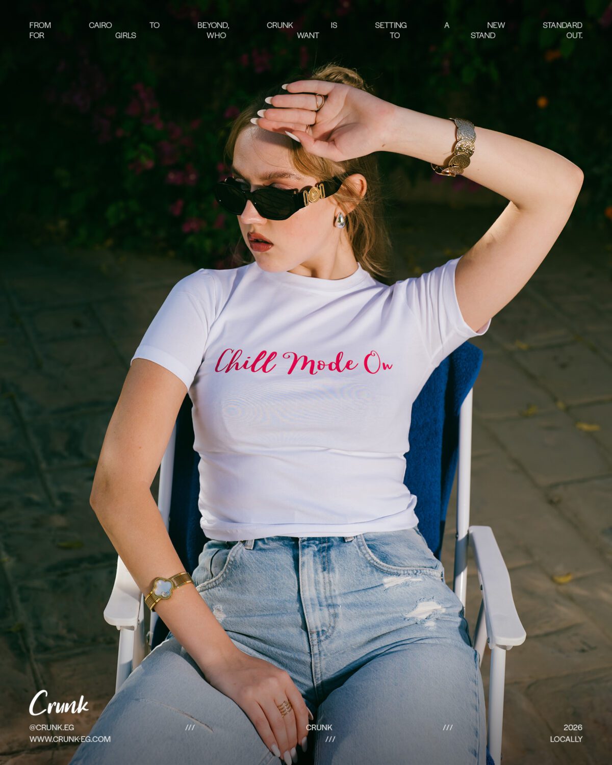 Crunk White Baby Tee