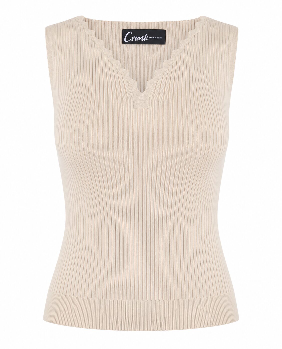 Beige knitted  top