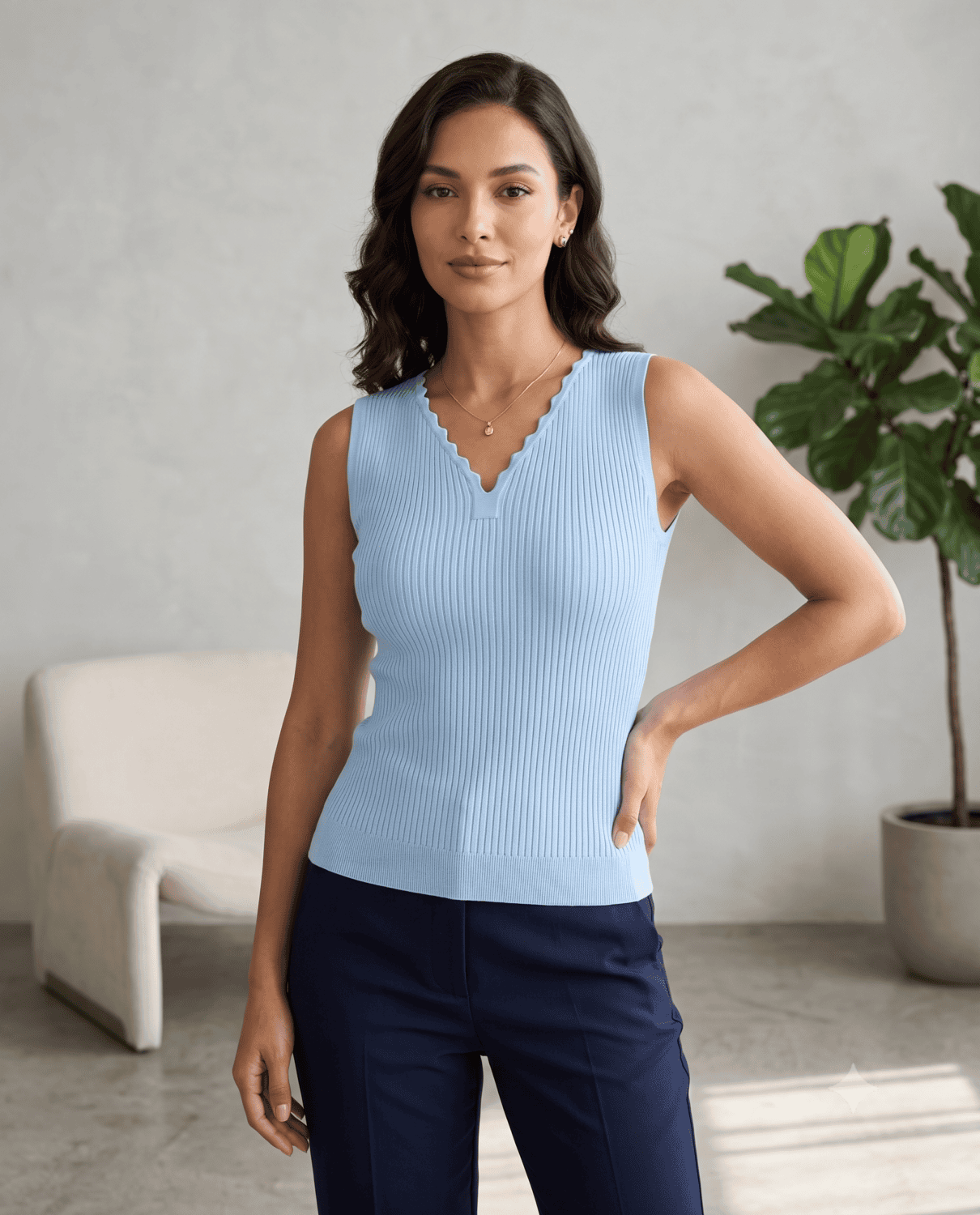 Light Blue knitted top