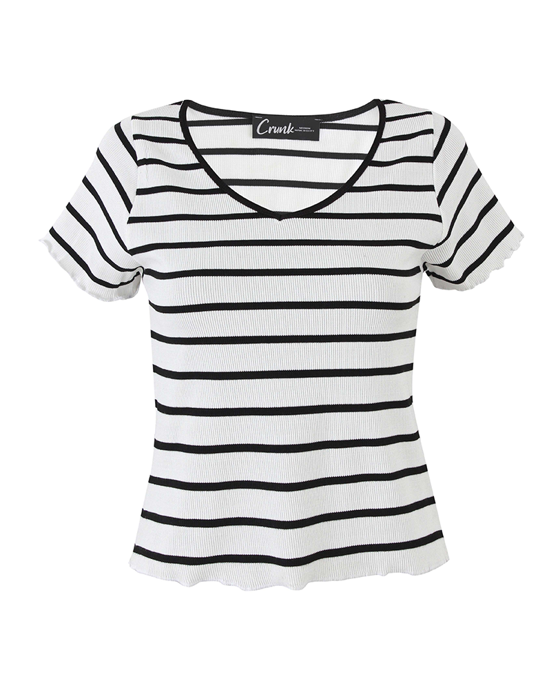 white stripped black baby T-shirt