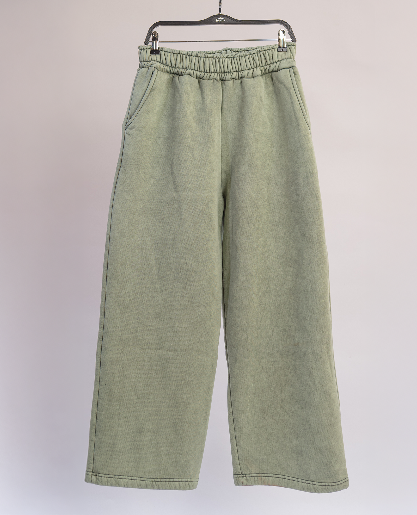 Crunk Fringe Denim Olive pants