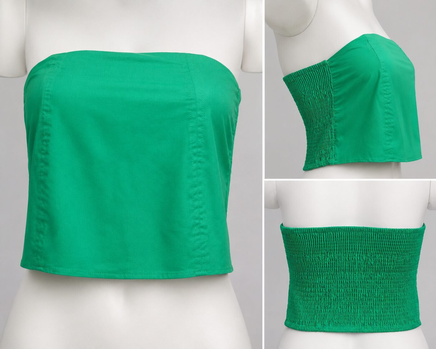 Crunk Strapless Green Top