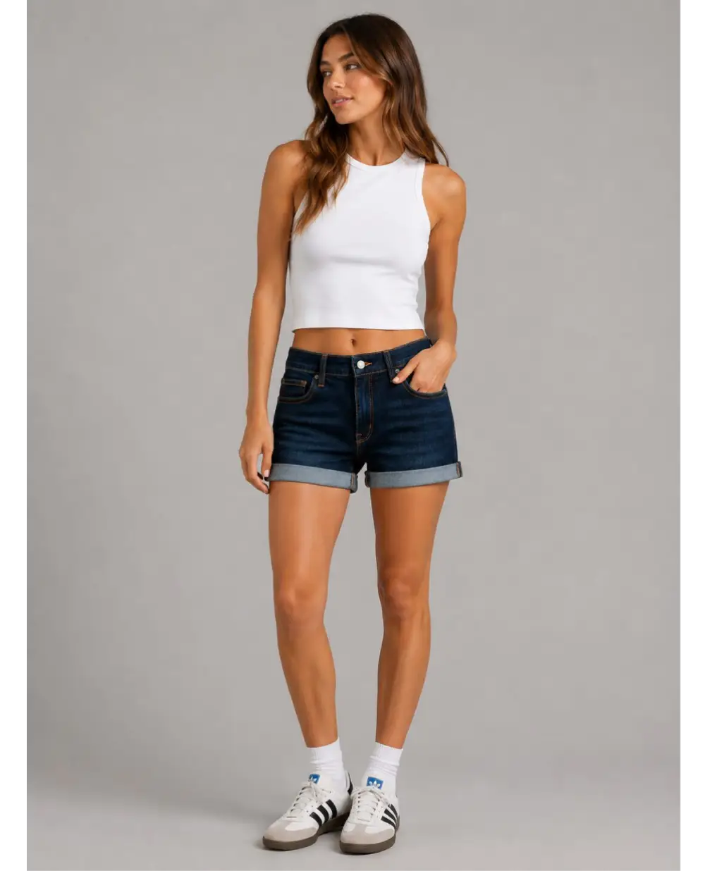 Denim Dark Blue  Shorts