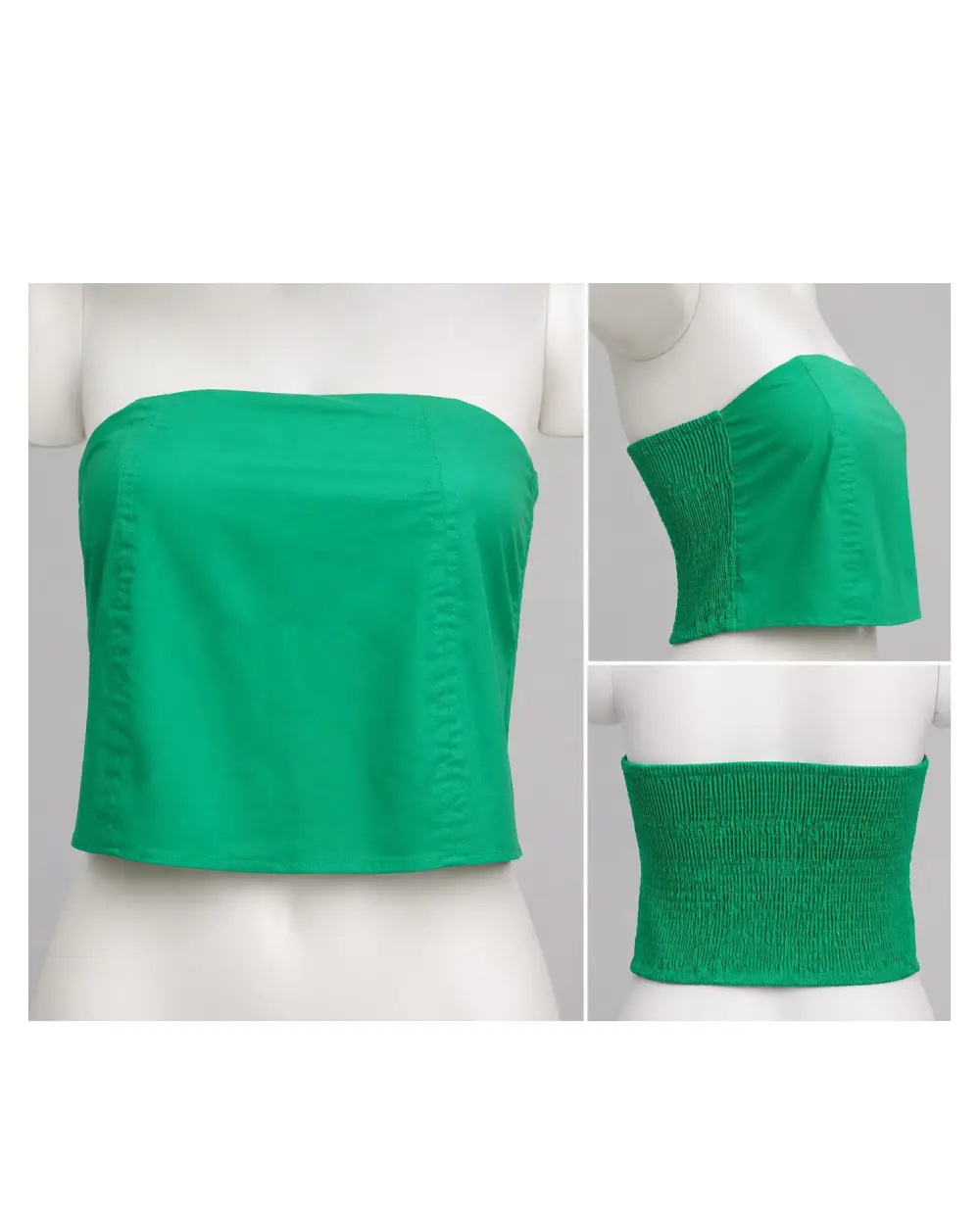 Crunk Strapless Green Top